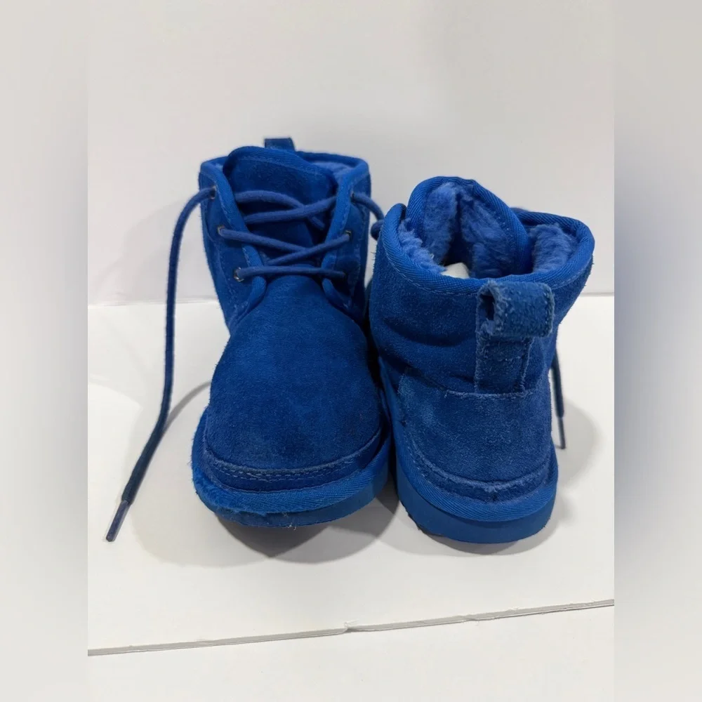 UGG Kids 4 Blue Neumel Boots Suede Shearling Lined Youth 4 Womens 6